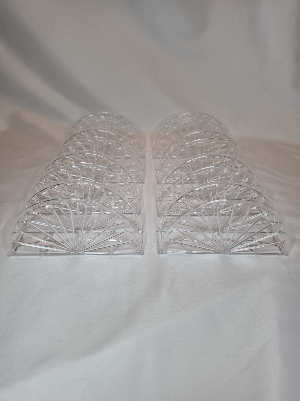 8 Clear Acrylic Napkin/Letter Holder Set.